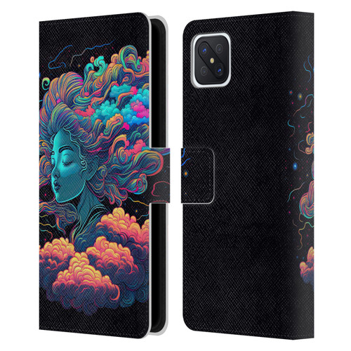 Wumples Cosmic Arts Cloud Goddess Aphrodite Leather Book Wallet Case Cover For OPPO Reno4 Z 5G