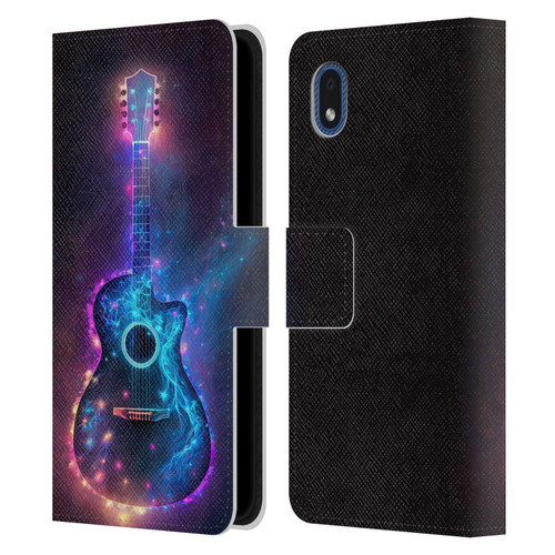 Wumples Cosmic Arts Guitar Leather Book Wallet Case Cover For Samsung Galaxy A01 Core (2020)