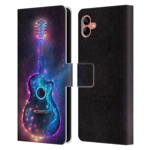 Wumples Cosmic Arts Guitar Leather Book Wallet Case Cover For Samsung Galaxy A04 (2022)