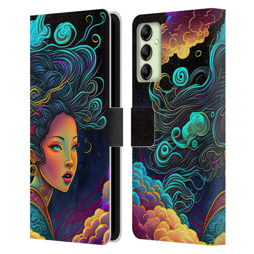 Wumples Cosmic Arts Cloud Goddess Leather Book Wallet Case Cover For Samsung Galaxy A14 5G