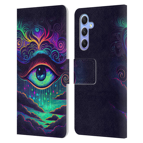 Wumples Cosmic Arts Eye Leather Book Wallet Case Cover For Samsung Galaxy A34 5G