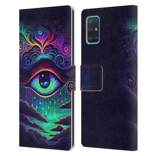 Wumples Cosmic Arts Eye Leather Book Wallet Case Cover For Samsung Galaxy A51 (2019)