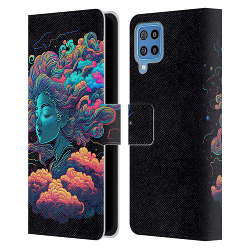 Wumples Cosmic Arts Cloud Goddess Aphrodite Leather Book Wallet Case Cover For Samsung Galaxy F22 (2021)