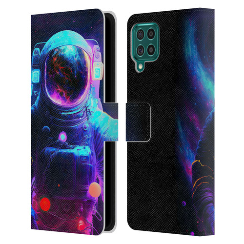 Wumples Cosmic Arts Astronaut Leather Book Wallet Case Cover For Samsung Galaxy F62 (2021)