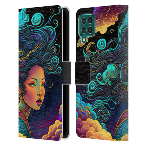 Wumples Cosmic Arts Cloud Goddess Leather Book Wallet Case Cover For Samsung Galaxy F62 (2021)