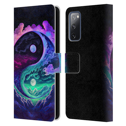 Wumples Cosmic Arts Clouded Yin Yang Leather Book Wallet Case Cover For Samsung Galaxy S20 FE / 5G