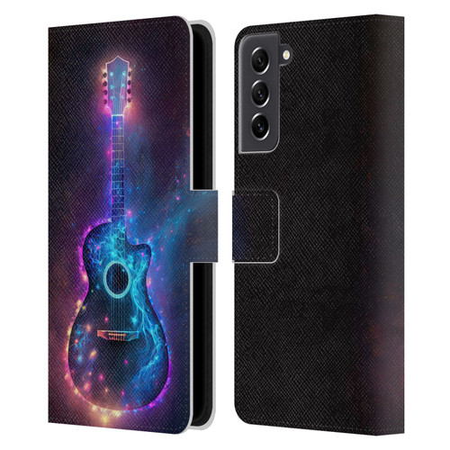 Wumples Cosmic Arts Guitar Leather Book Wallet Case Cover For Samsung Galaxy S21 FE 5G