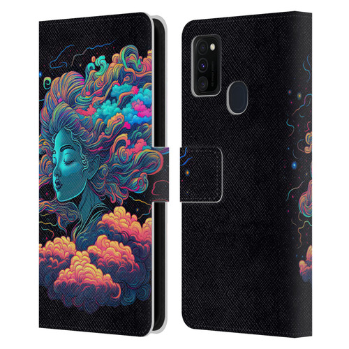 Wumples Cosmic Arts Cloud Goddess Aphrodite Leather Book Wallet Case Cover For Samsung Galaxy M30s (2019)/M21 (2020)