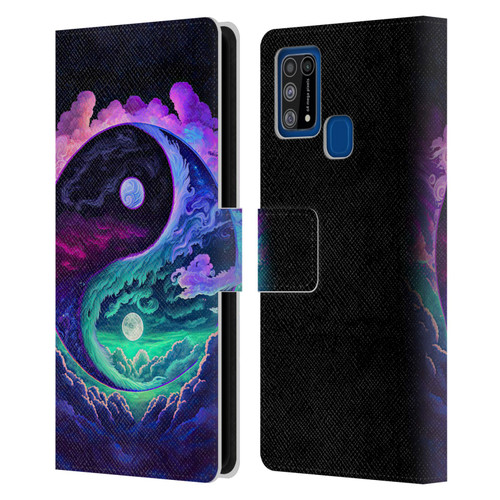 Wumples Cosmic Arts Clouded Yin Yang Leather Book Wallet Case Cover For Samsung Galaxy M31 (2020)