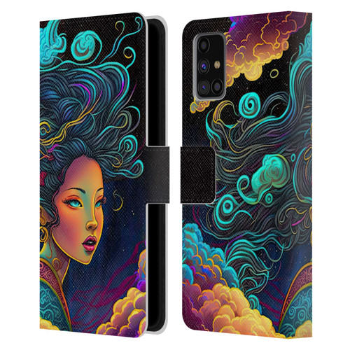 Wumples Cosmic Arts Cloud Goddess Leather Book Wallet Case Cover For Samsung Galaxy M31s (2020)