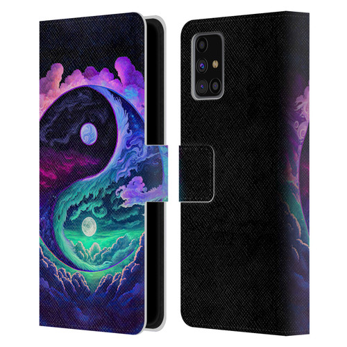 Wumples Cosmic Arts Clouded Yin Yang Leather Book Wallet Case Cover For Samsung Galaxy M31s (2020)