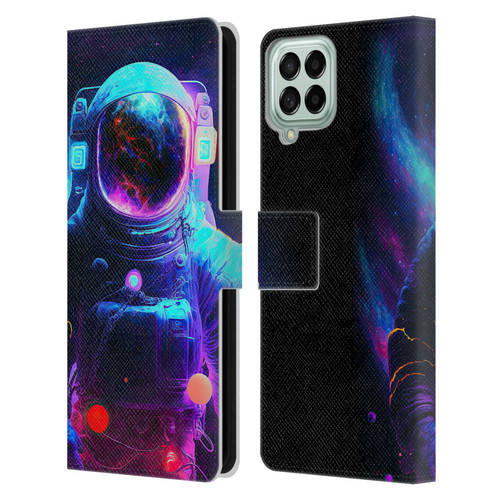 Wumples Cosmic Arts Astronaut Leather Book Wallet Case Cover For Samsung Galaxy M53 (2022)