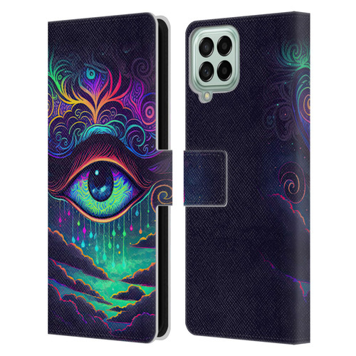 Wumples Cosmic Arts Eye Leather Book Wallet Case Cover For Samsung Galaxy M53 (2022)