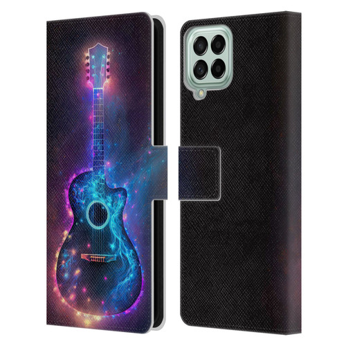 Wumples Cosmic Arts Guitar Leather Book Wallet Case Cover For Samsung Galaxy M53 (2022)