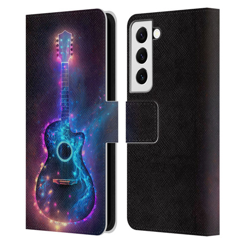 Wumples Cosmic Arts Guitar Leather Book Wallet Case Cover For Samsung Galaxy S22 5G