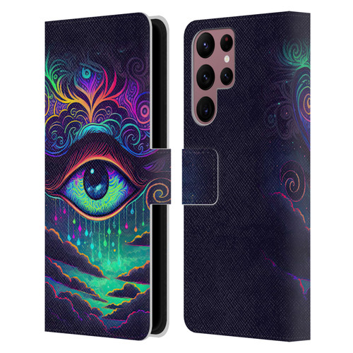 Wumples Cosmic Arts Eye Leather Book Wallet Case Cover For Samsung Galaxy S22 Ultra 5G