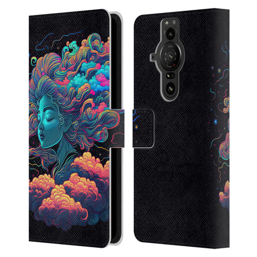 Wumples Cosmic Arts Cloud Goddess Aphrodite Leather Book Wallet Case Cover For Sony Xperia Pro-I