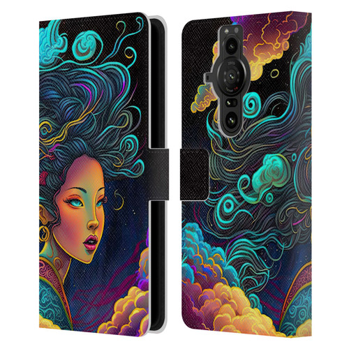 Wumples Cosmic Arts Cloud Goddess Leather Book Wallet Case Cover For Sony Xperia Pro-I