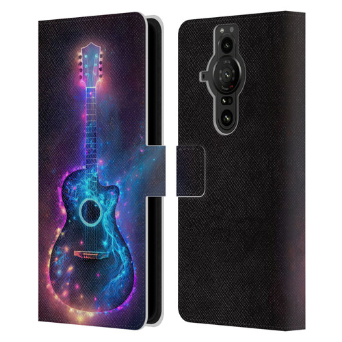 Wumples Cosmic Arts Guitar Leather Book Wallet Case Cover For Sony Xperia Pro-I