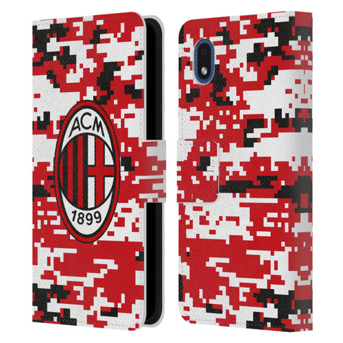 AC Milan Crest Patterns Digital Camouflage Leather Book Wallet Case Cover For Samsung Galaxy A01 Core (2020)