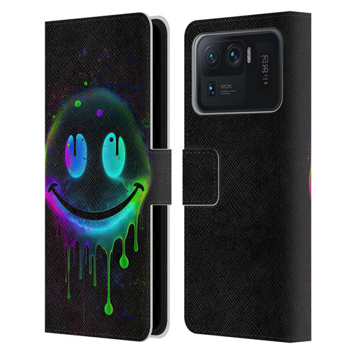 Wumples Cosmic Arts Drip Smiley Leather Book Wallet Case Cover For Xiaomi Mi 11 Ultra