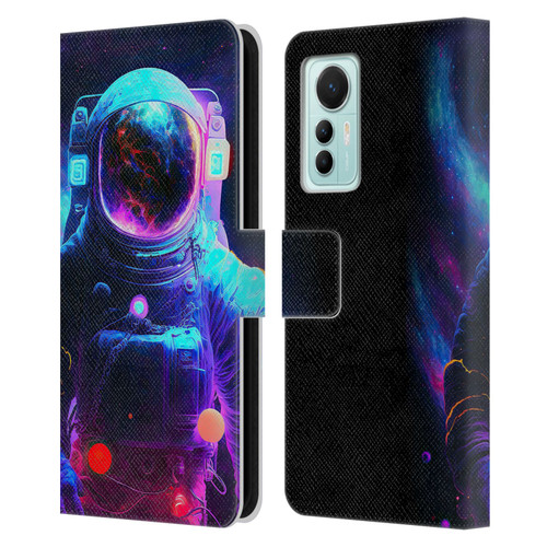 Wumples Cosmic Arts Astronaut Leather Book Wallet Case Cover For Xiaomi 12 Lite