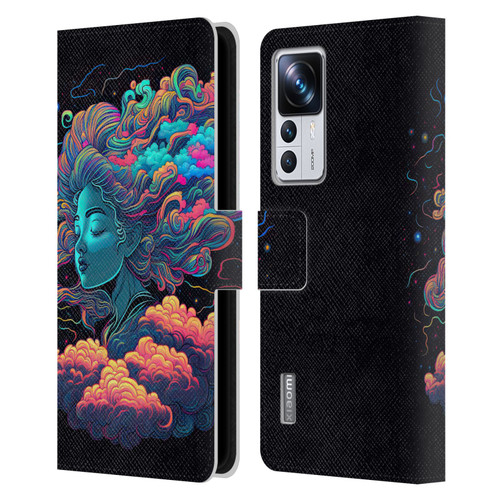 Wumples Cosmic Arts Cloud Goddess Aphrodite Leather Book Wallet Case Cover For Xiaomi 12T Pro
