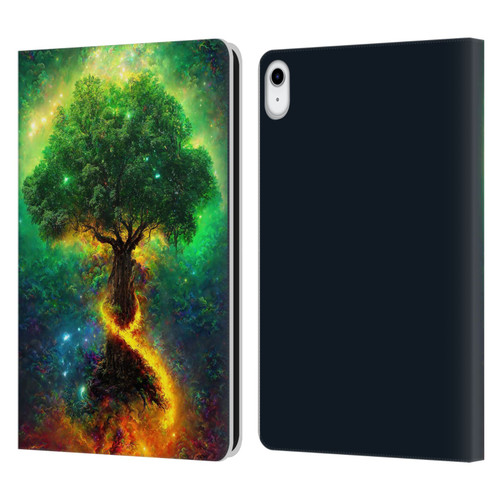 Wumples Cosmic Universe Yggdrasil, Norse Tree Of Life Leather Book Wallet Case Cover For Apple iPad 10.9 (2022)