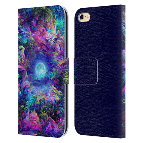 Wumples Cosmic Universe Jungle Moonrise Leather Book Wallet Case Cover For Apple iPhone 6 / iPhone 6s