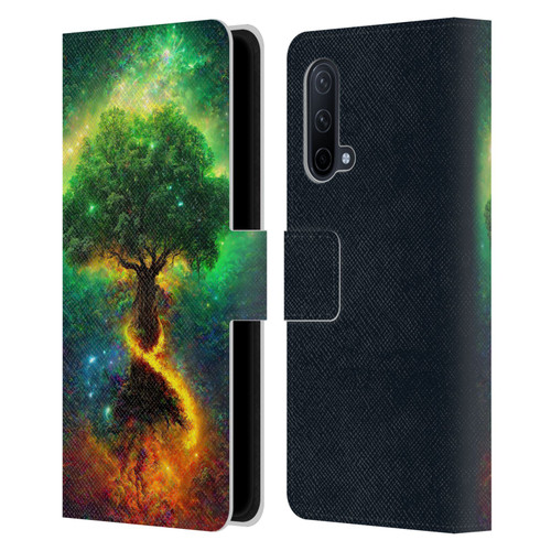 Wumples Cosmic Universe Yggdrasil, Norse Tree Of Life Leather Book Wallet Case Cover For OnePlus Nord CE 5G
