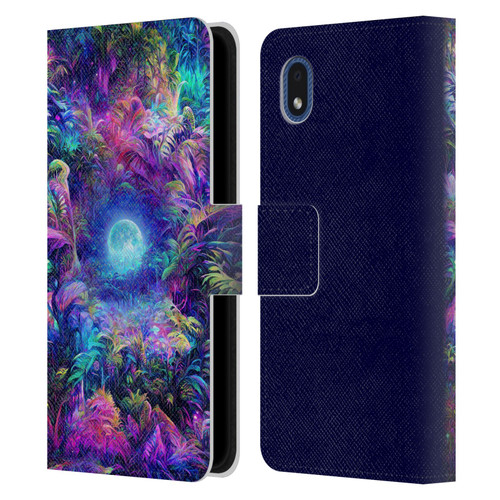 Wumples Cosmic Universe Jungle Moonrise Leather Book Wallet Case Cover For Samsung Galaxy A01 Core (2020)