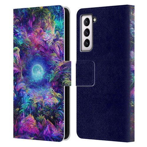 Wumples Cosmic Universe Jungle Moonrise Leather Book Wallet Case Cover For Samsung Galaxy S21 5G