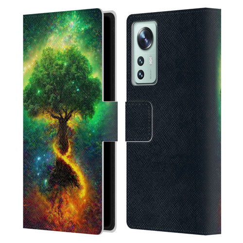 Wumples Cosmic Universe Yggdrasil, Norse Tree Of Life Leather Book Wallet Case Cover For Xiaomi 12
