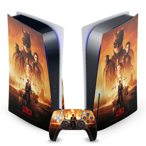 The Batman Neo-Noir and Posters Group Vinyl Sticker Skin Decal Cover for Sony PS5 Disc Edition Bundle