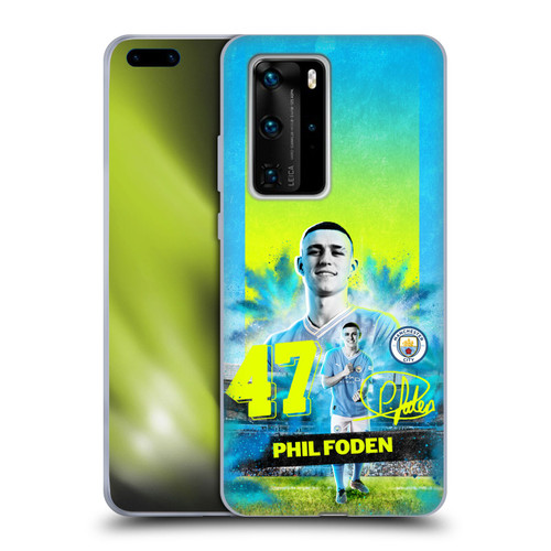 Manchester City Man City FC 2023/24 First Team Phil Foden Soft Gel Case for Huawei P40 Pro / P40 Pro Plus 5G