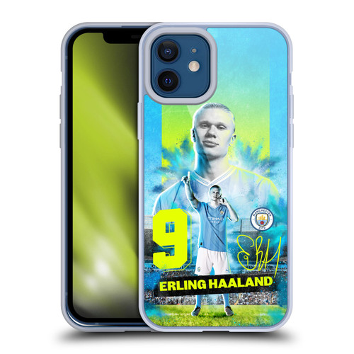Manchester City Man City FC 2023/24 First Team Erling Haaland Soft Gel Case for Apple iPhone 12 / iPhone 12 Pro