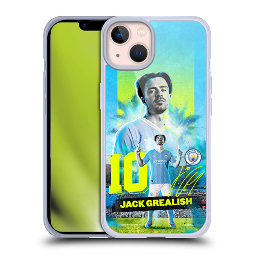 Manchester City Man City FC 2023/24 First Team Jack Grealish Soft Gel Case for Apple iPhone 13