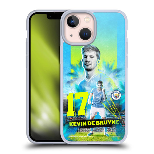 Manchester City Man City FC 2023/24 First Team Kevin De Bruyne Soft Gel Case for Apple iPhone 13 Mini