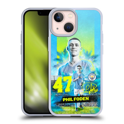 Manchester City Man City FC 2023/24 First Team Phil Foden Soft Gel Case for Apple iPhone 13 Mini