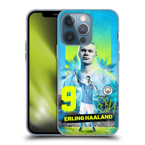 Manchester City Man City FC 2023/24 First Team Erling Haaland Soft Gel Case for Apple iPhone 13 Pro