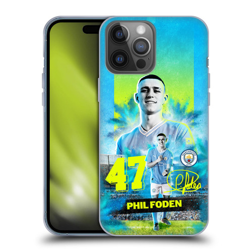 Manchester City Man City FC 2023/24 First Team Phil Foden Soft Gel Case for Apple iPhone 14 Pro Max