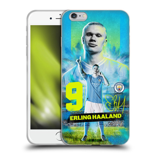 Manchester City Man City FC 2023/24 First Team Erling Haaland Soft Gel Case for Apple iPhone 6 Plus / iPhone 6s Plus