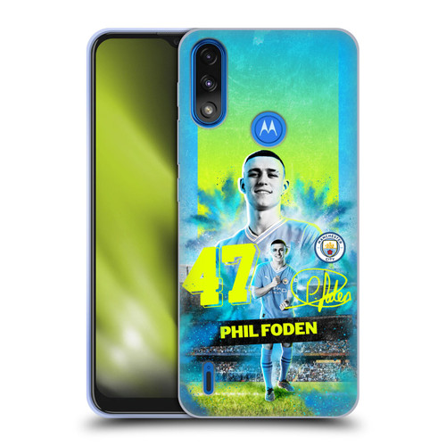 Manchester City Man City FC 2023/24 First Team Phil Foden Soft Gel Case for Motorola Moto E7 Power / Moto E7i Power