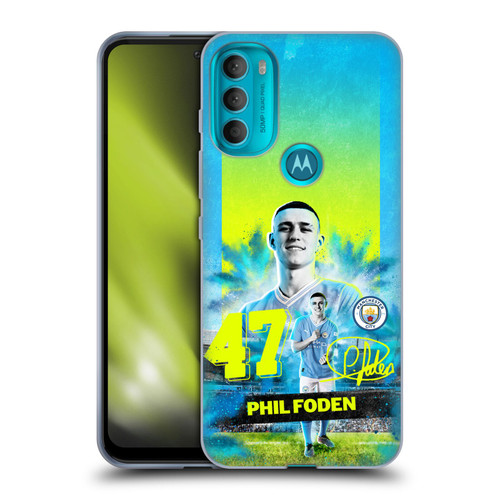 Manchester City Man City FC 2023/24 First Team Phil Foden Soft Gel Case for Motorola Moto G71 5G