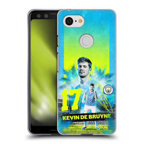 Manchester City Man City FC 2023/24 First Team Kevin De Bruyne Soft Gel Case for Google Pixel 3