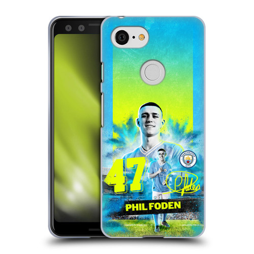 Manchester City Man City FC 2023/24 First Team Phil Foden Soft Gel Case for Google Pixel 3