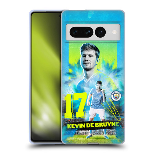 Manchester City Man City FC 2023/24 First Team Kevin De Bruyne Soft Gel Case for Google Pixel 7 Pro
