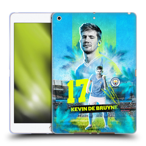 Manchester City Man City FC 2023/24 First Team Kevin De Bruyne Soft Gel Case for Apple iPad 10.2 2019/2020/2021