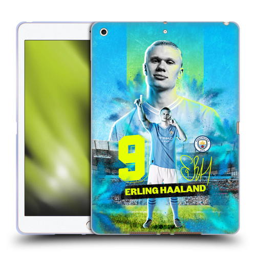 Manchester City Man City FC 2023/24 First Team Erling Haaland Soft Gel Case for Apple iPad 10.2 2019/2020/2021