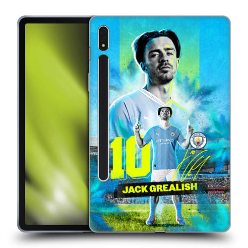 Manchester City Man City FC 2023/24 First Team Jack Grealish Soft Gel Case for Samsung Galaxy Tab S8